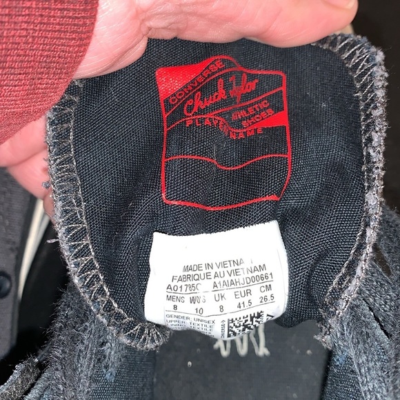 Converse Chuck Taylor 70 All Star High Top Black. Size: Men’s 8/Women’s 10. - Picture 10 of 11